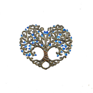 Electric Blue Tree of Life Heart
