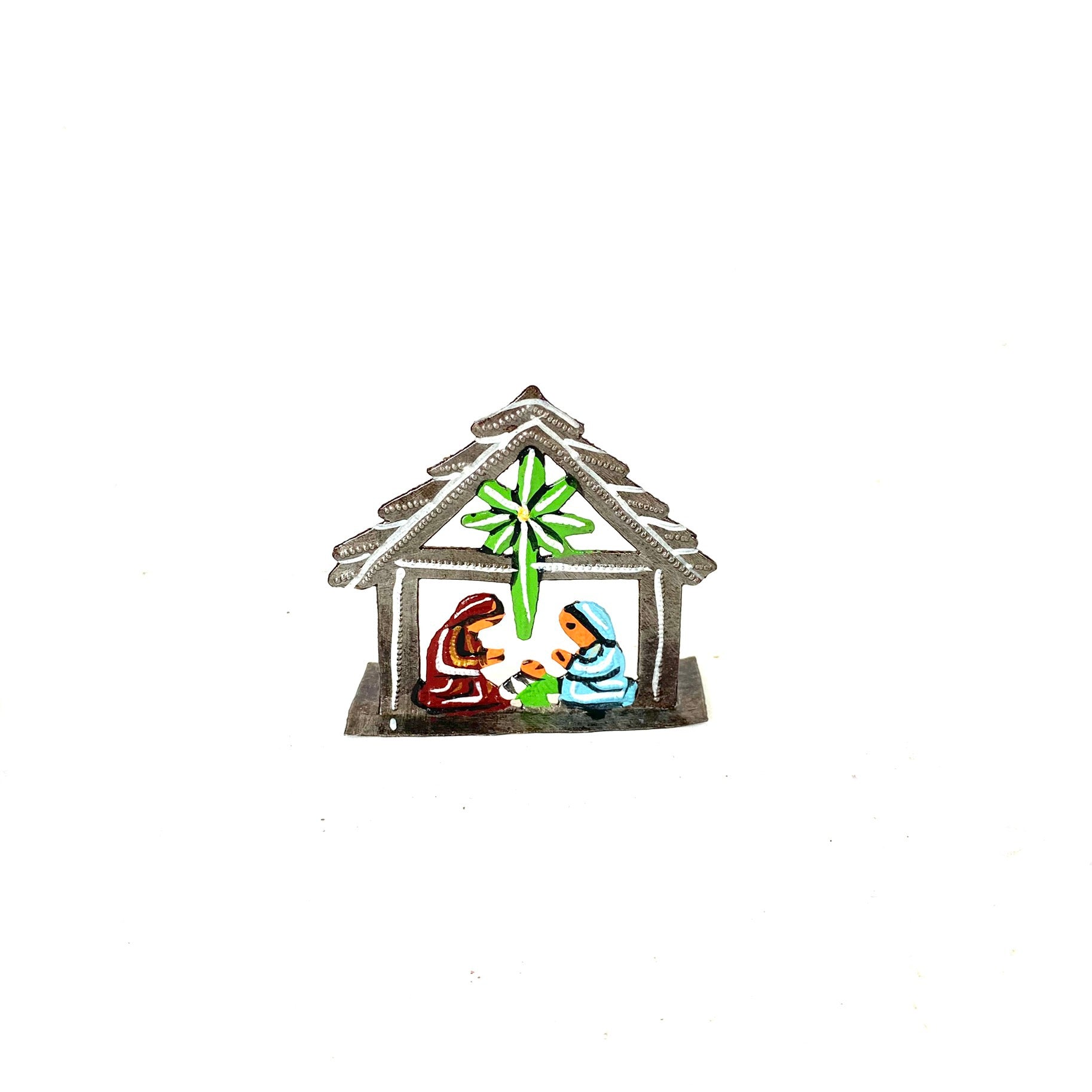 Small Standing Nativity House (4)
