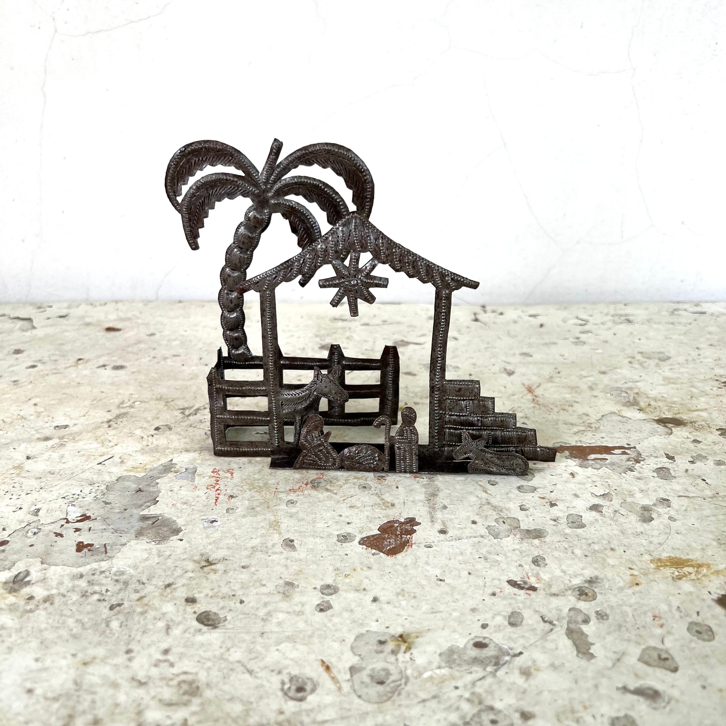 JP Small Standing Nativity - One Palm