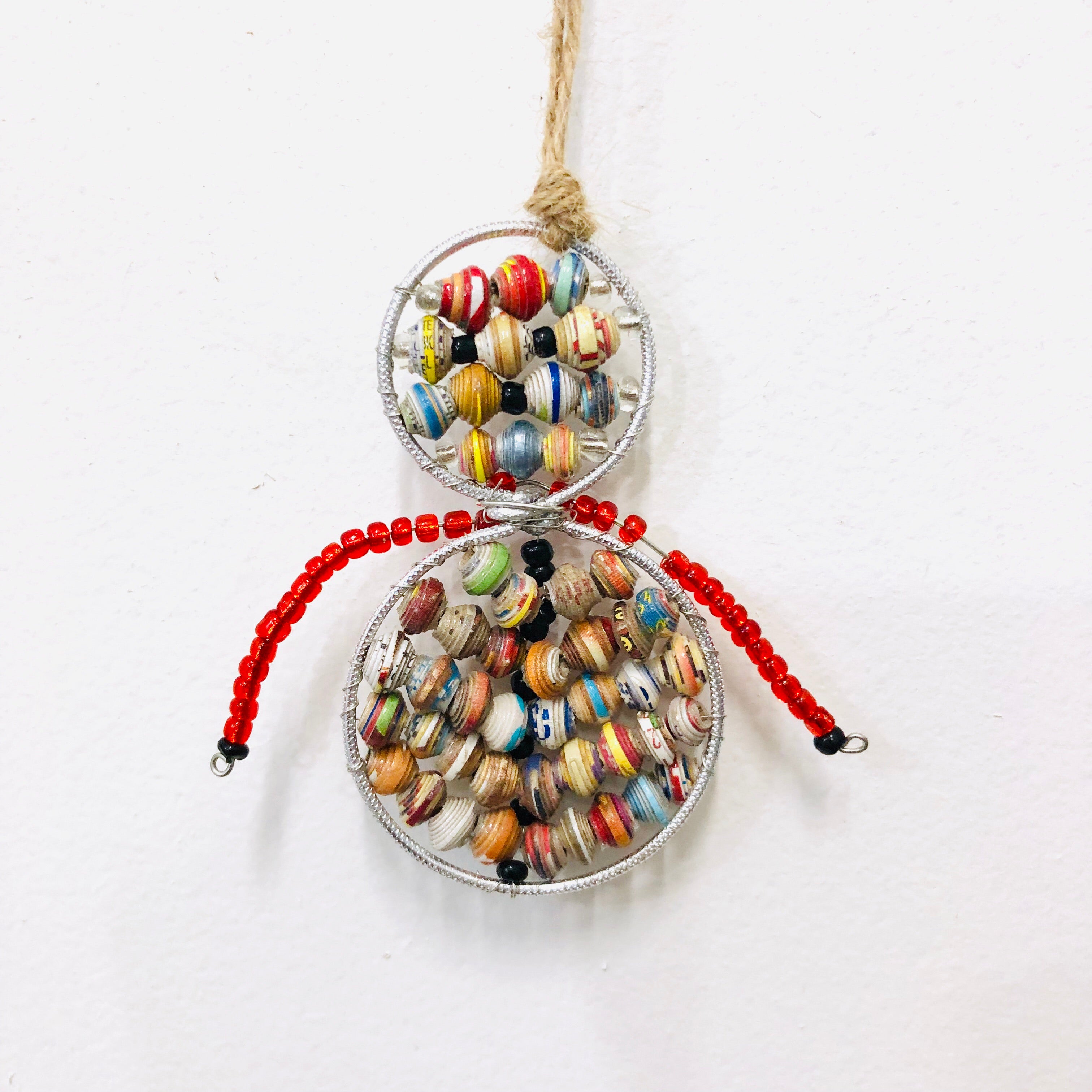 Paper Wire Snowman Ornament