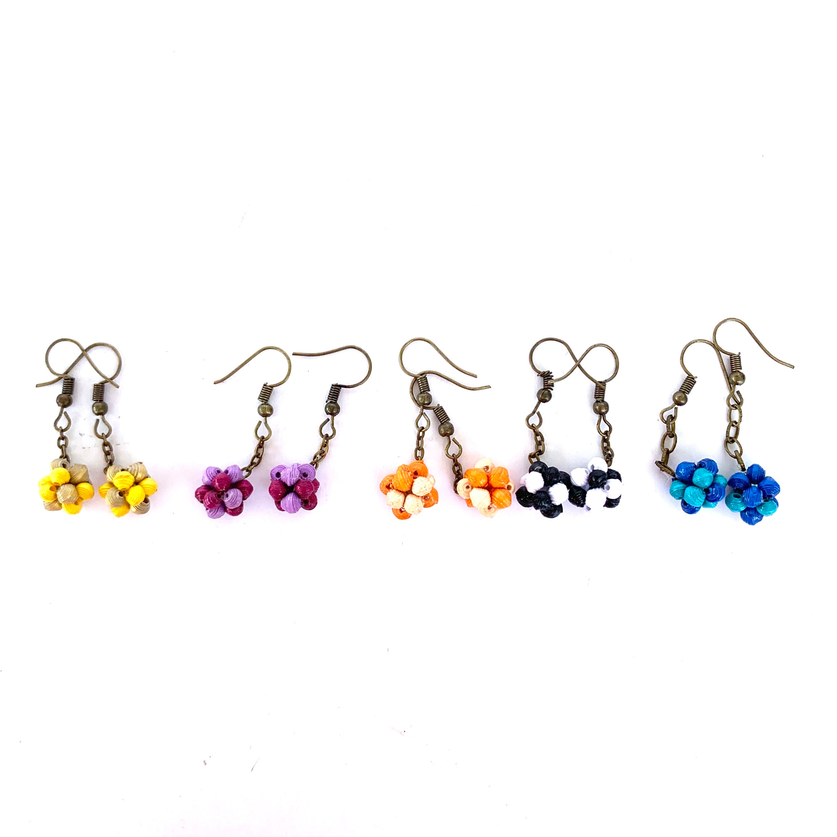Micro-bead Popcorn Earrings