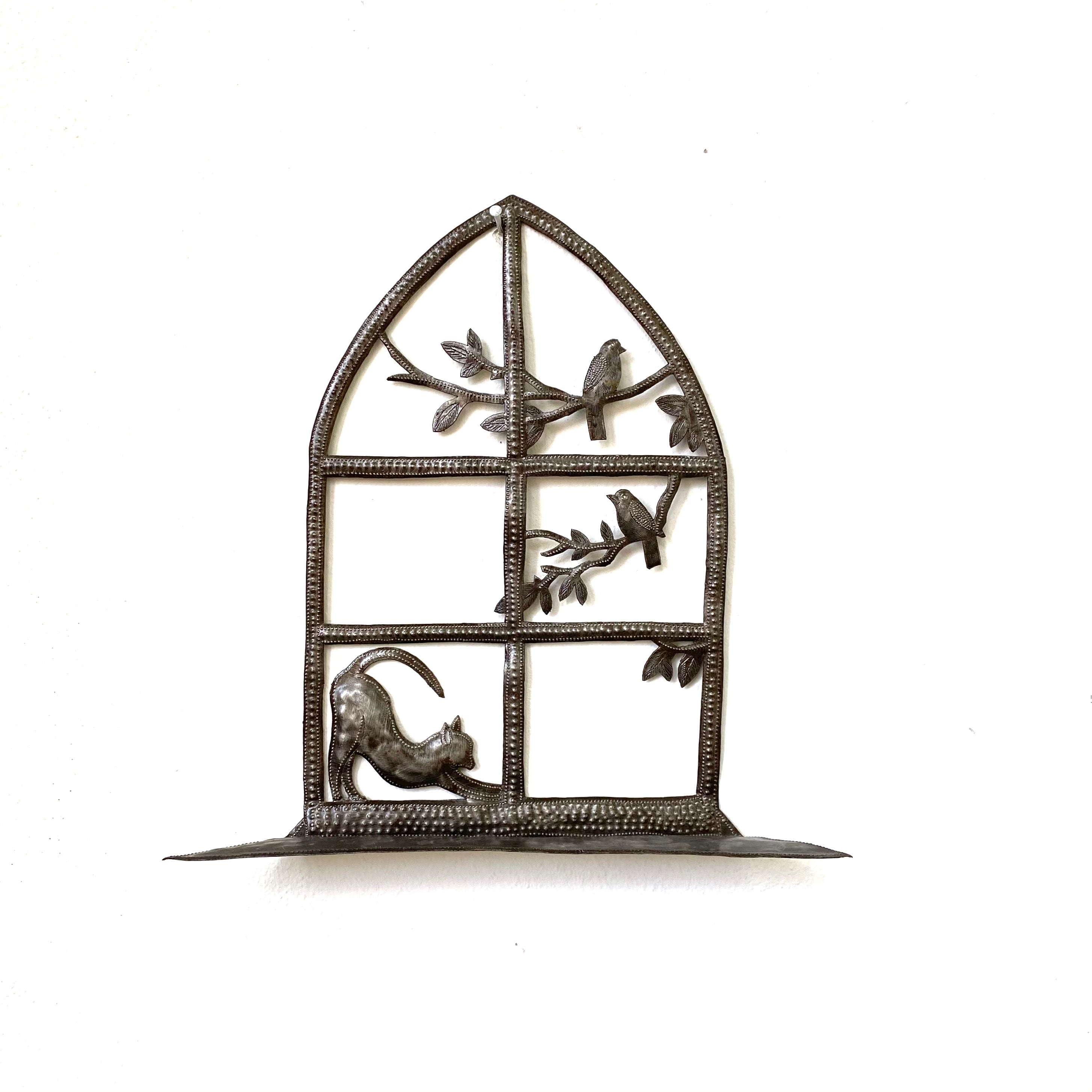 Stretching Cat in Window