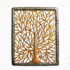 Rectangle Gold/Silver Tree Statement Wall Hanging