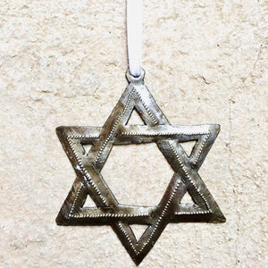 Steel Star of David Ornament