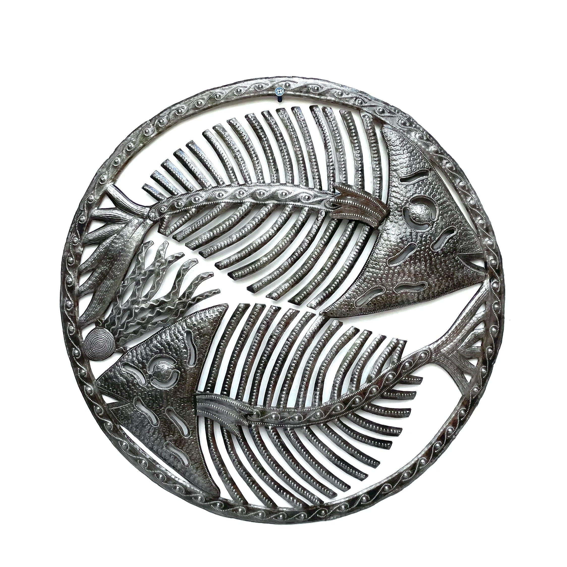 Mackenson-Two Round Fish Metal Art #1