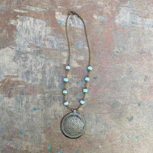 Steel Drum Medallion Necklace