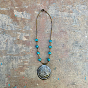 Steel Drum Medallion Necklace